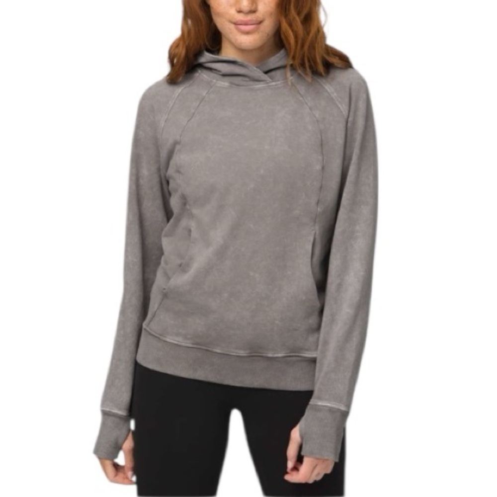 Lululemon Scuba Pullover *Wash Washed Dark Chrome Womens Size 4